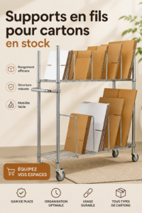 Chariot en fer élégant servant de rangement dans un salon