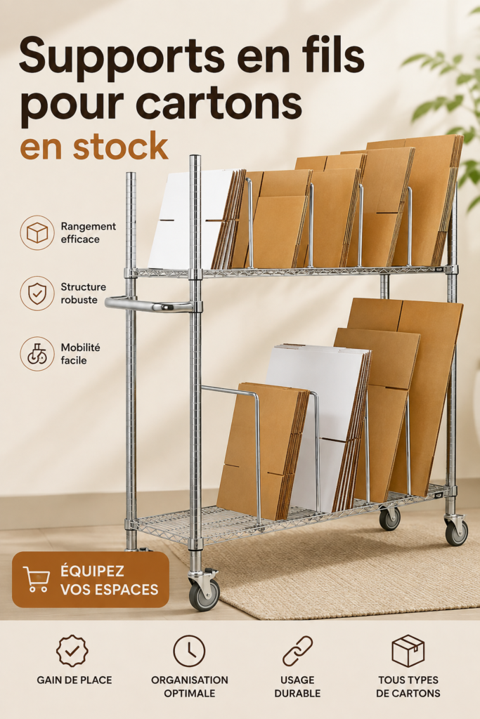 Chariot en fer élégant servant de rangement dans un salon