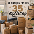 Femme souriante organisant ses cartons pour un déménagement efficace