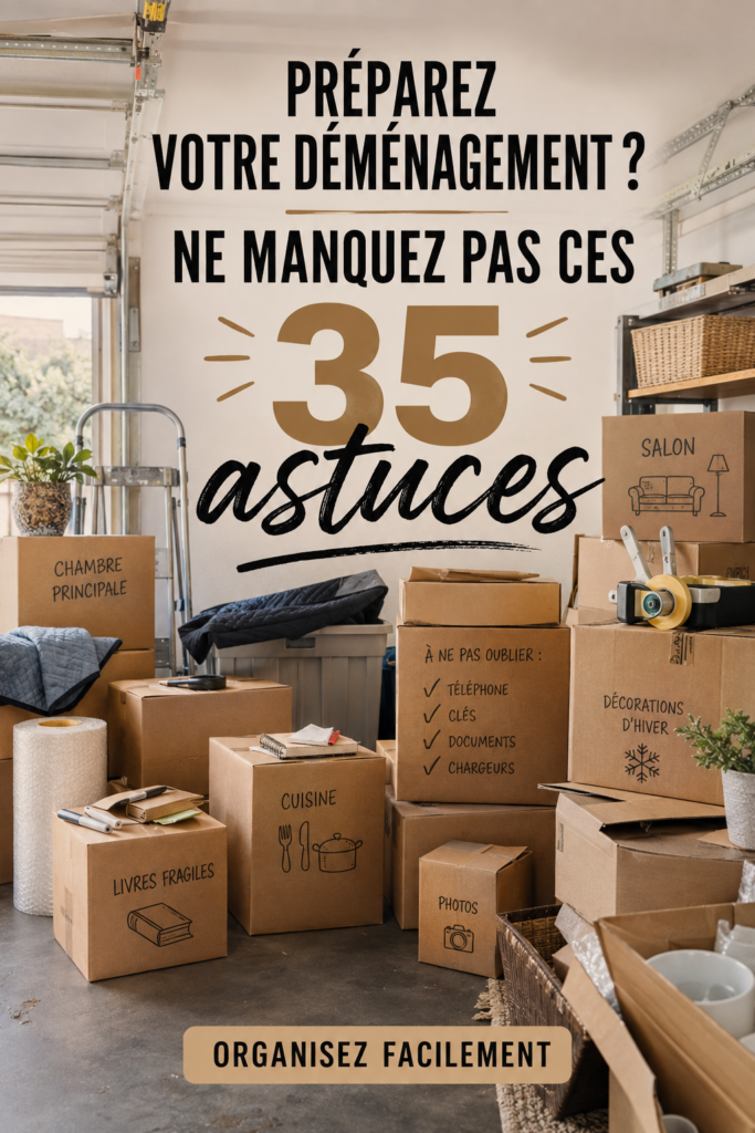 Femme souriante organisant ses cartons pour un déménagement efficace