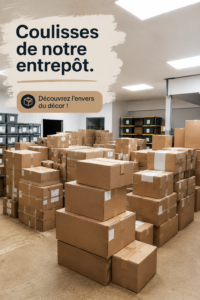 Coulisses d'un entrepôt de rangement bien organisé