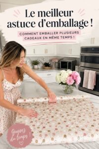 Un ensemble de cadeaux joliment emballés avec une technique rapide.