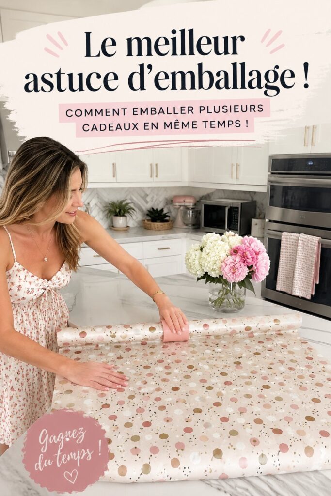 Un ensemble de cadeaux joliment emballés avec une technique rapide.
