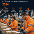 Illustration d'une gestion des commandes omnicanales efficace en 2024, avec des éléments digitaux et logistiques.