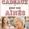 Un ensemble de cadeaux soigneusement emballés pour les seniors, mettant en avant des couleurs chaleureuses.