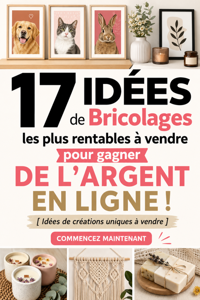 Idées de loisirs créatifs à vendre pour arrondir ses fins de mois