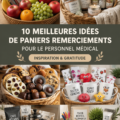 Un élégant panier-cadeau rempli de douceurs à offrir au personnel médical.