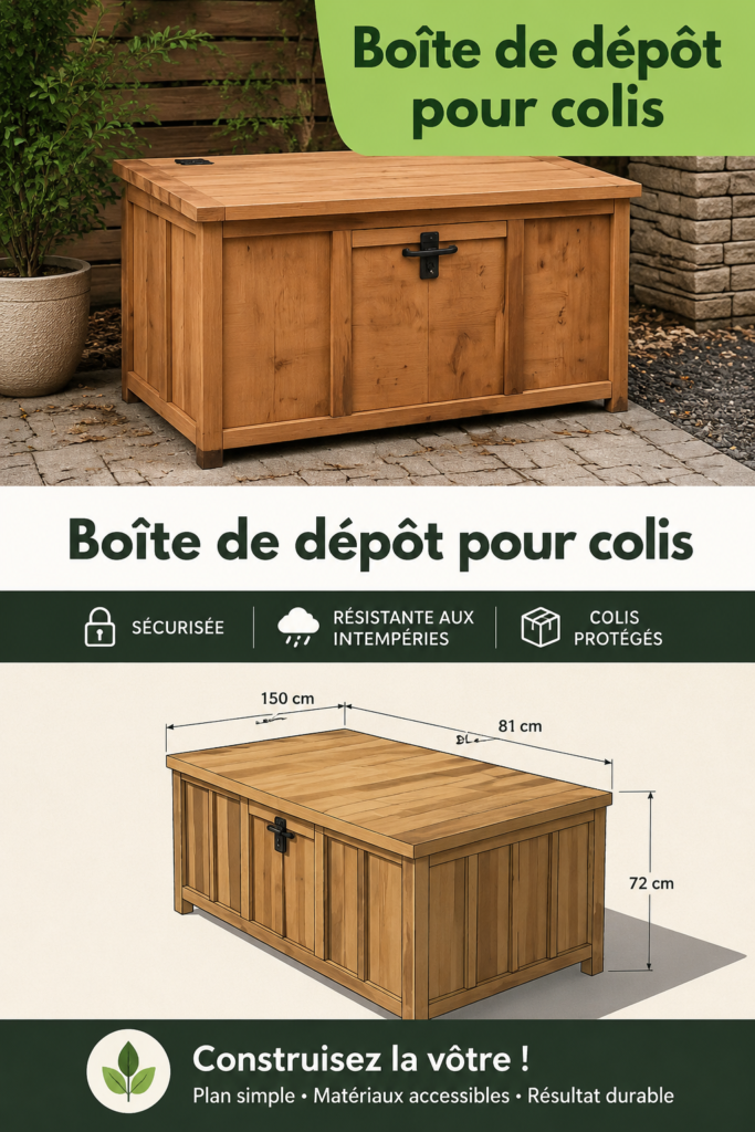 Boîte de livraison installée dans un jardin, pratique et sécurisée pour recevoir des colis