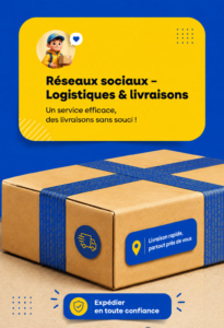 Femme souriante organisant un espace de rangement pour ses livraisons.