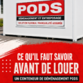 Photo d'un conteneur de déménagement prêt à être chargé, représentant une solution pratique pour les déménagements.