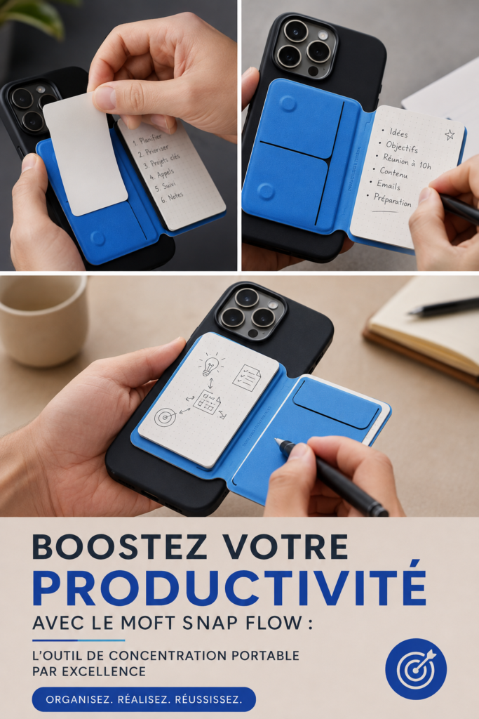 Moft Snap Flow, un outil pratique pour améliorer la concentration au travail.