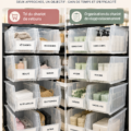 Chariot bien organisé avec divers compartiments pour un rangement optimal.
