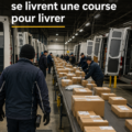 Colis en attente de livraison avec le logo d'UPS et FedEx visibles