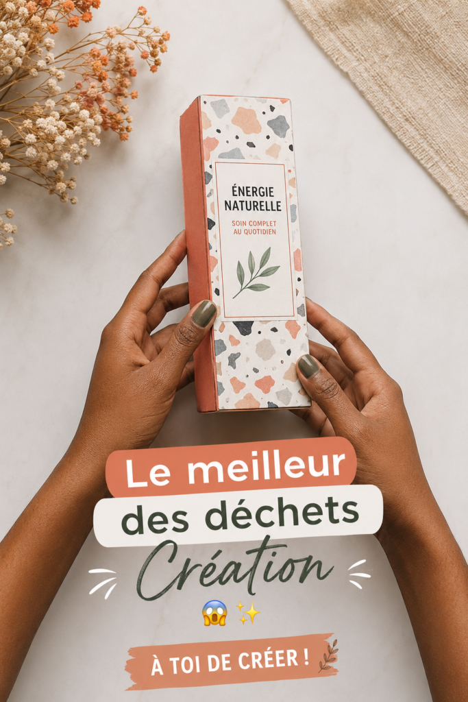 Exemple de décoration réalisée à partir de matériaux recyclés, mettant en avant le côté créatif et éco-responsable.