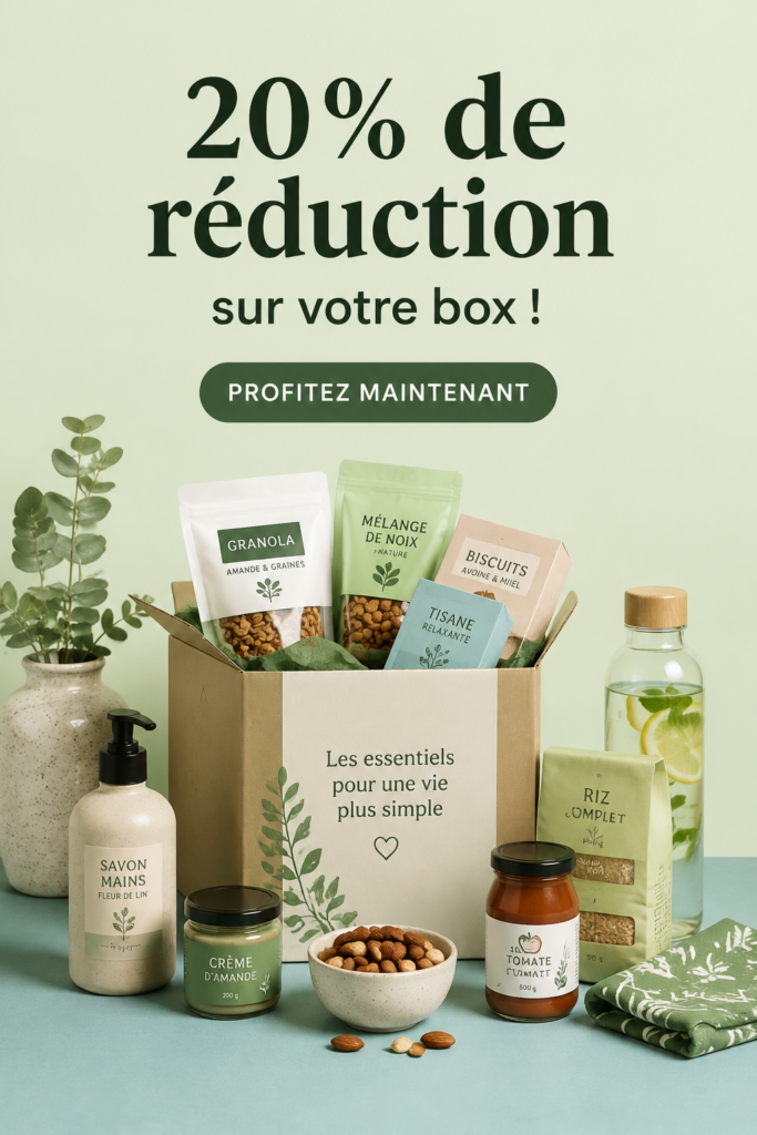 Box de livraison avec réduction de 20 % pour femmes