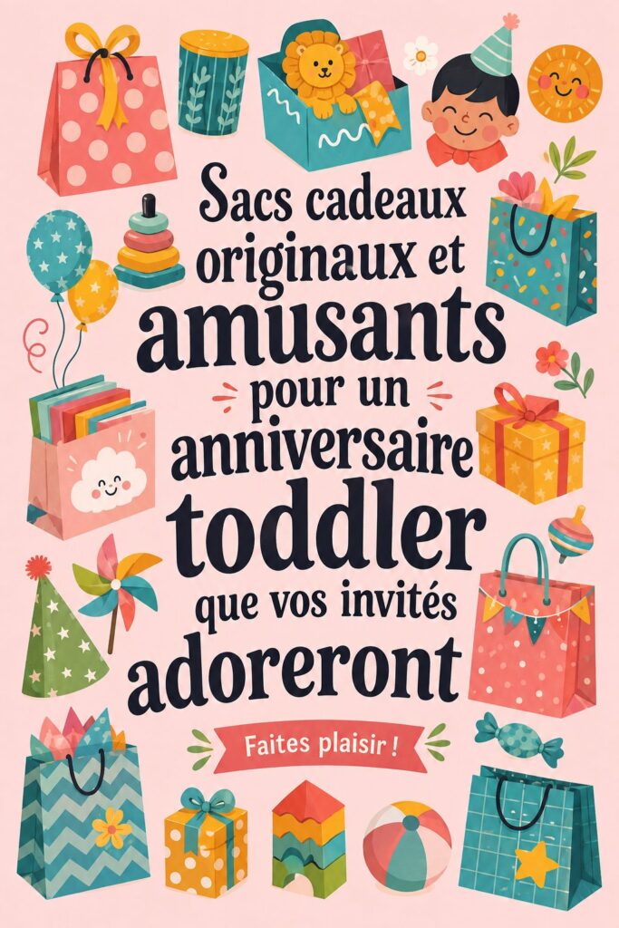 Un ensemble de sacs cadeaux colorés pour une fête d'anniversaire d'enfants