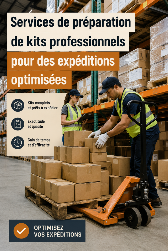 Service de kitting pour une logistique simplifiée avec des matériaux organisés.