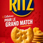 Une présentation de snacks RITZ appétissants pour une soirée de match.