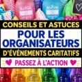 Femme souriante organisant un événement caritatif