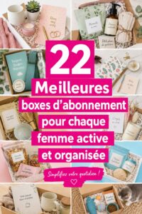Illustration d'une femme recevant une box d'abonnement à domicile, représentant la livraison et le rangement pratique.