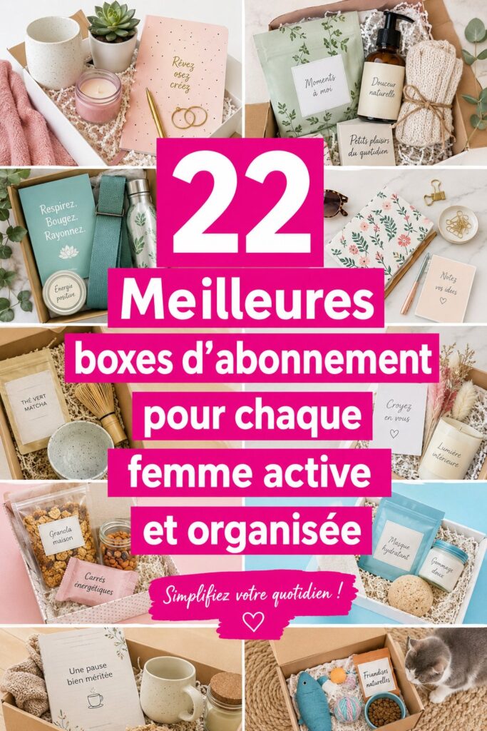 Illustration d'une femme recevant une box d'abonnement à domicile, représentant la livraison et le rangement pratique.