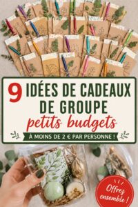 Des idées de cadeaux groupés créatifs et économiques sur une table