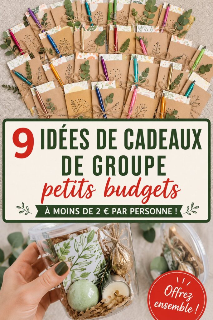Des idées de cadeaux groupés créatifs et économiques sur une table