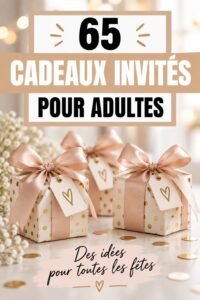 Une table décorée avec des cadeaux pratiques pour célébrer un événement spécial.