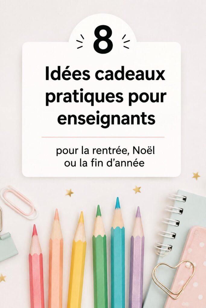 Cadeaux pratiques pour enseignants sur une table