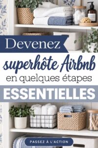Femme heureuse montrant son appartement sur Airbnb préparé pour les invités