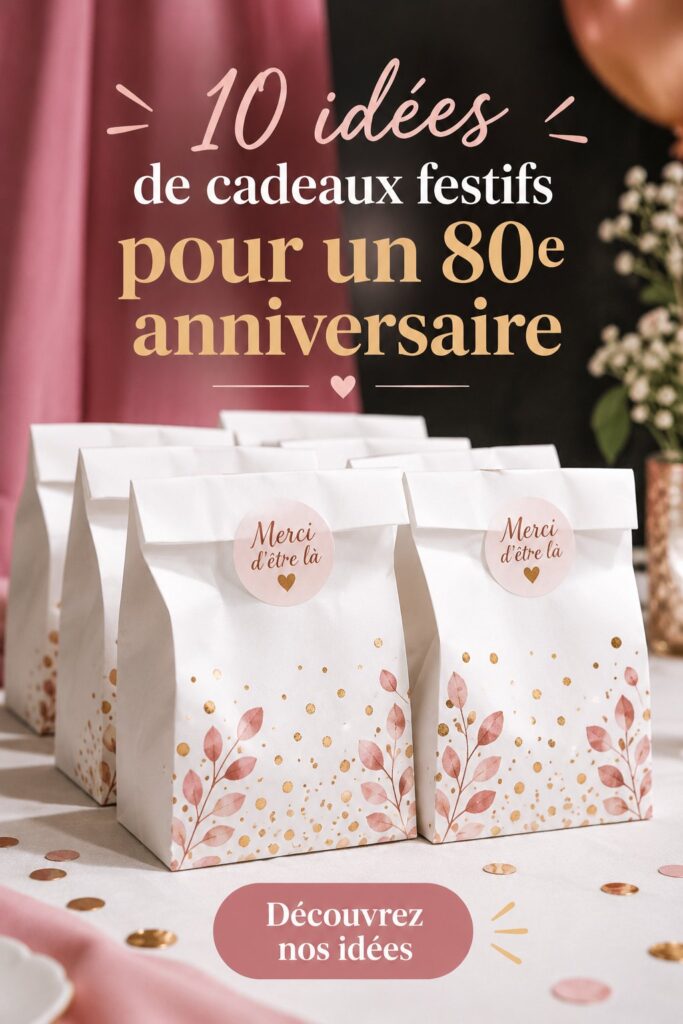 Célébration d'un 80e anniversaire avec des cadeaux mémorables et des proches heureux.