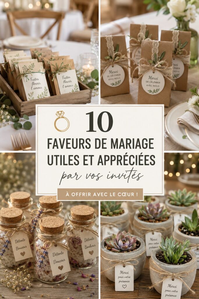 Exemple de cadeaux de mariage pratiques pour les invités