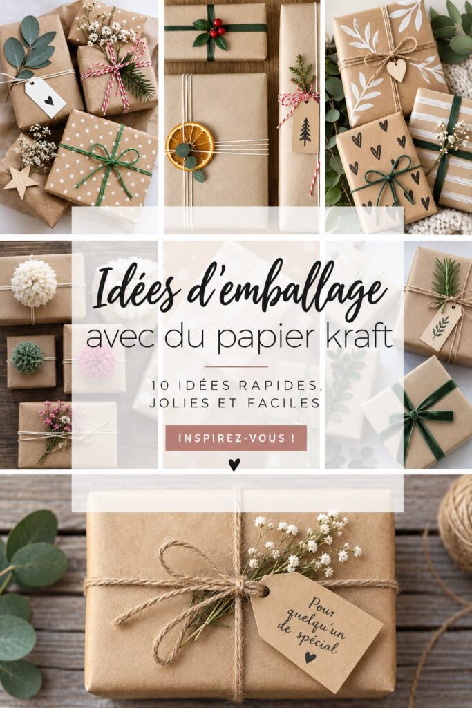 Emballages créatifs en papier kraft pour cadeaux personnalisés