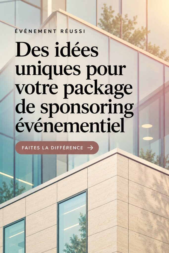Image représentant des packages de parrainage créatifs pour des événements.