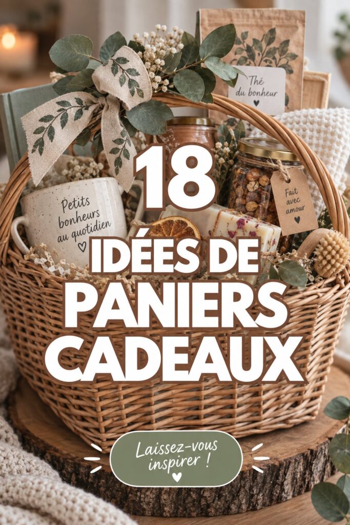 Panier-cadeau rempli d'éléments variés, idéal pour toutes les occasions