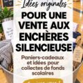 Vente aux enchères scolaire animée avec des articles variés