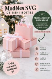 Image de créations de mini boîtes en papier personnalisées pour des livraisons