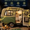 Remorque camping hybride prête pour l'aventure, offrant des espaces confortables pour voyager.