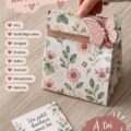 Un joli sac cadeau DIY décoré et coloré, prêt à être offert.