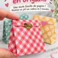 Sac cadeau en origami réalisé à partir d'une feuille de papier, simple et élégant.